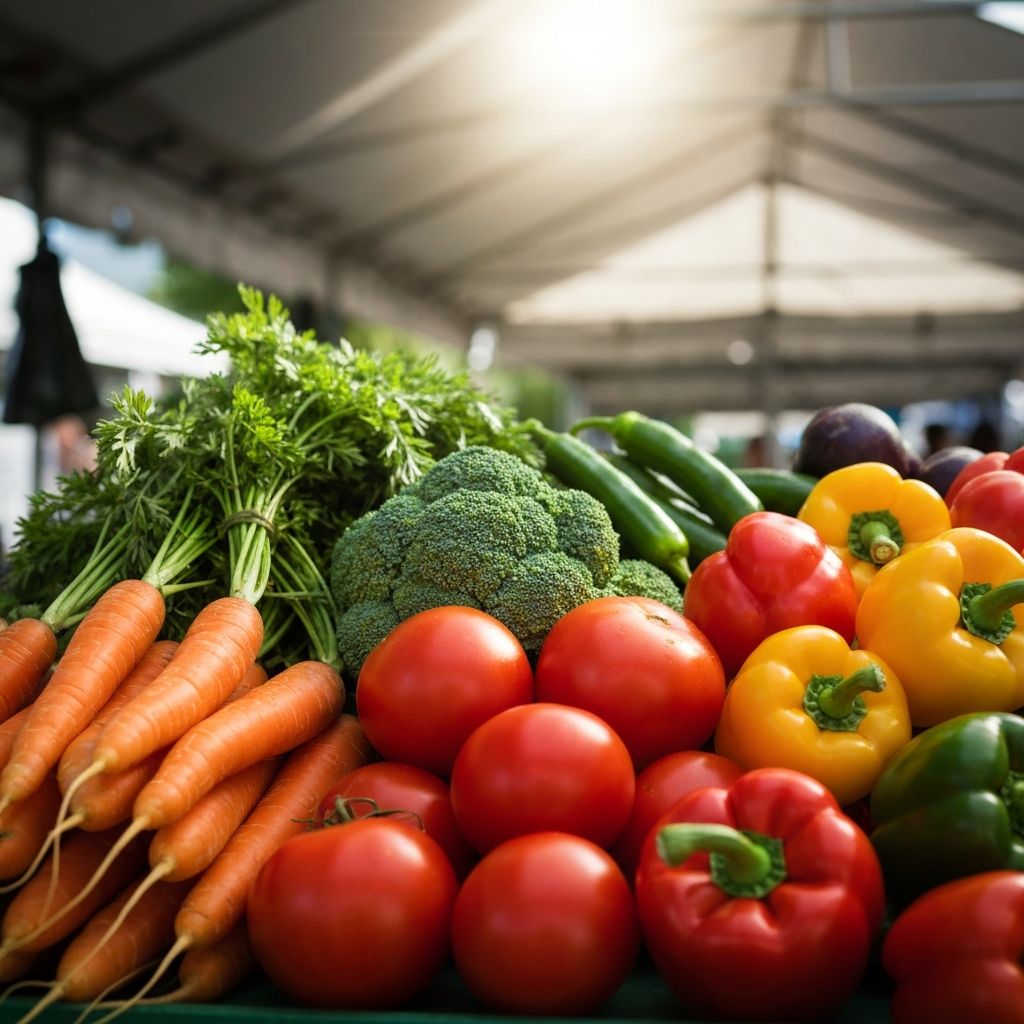 Frisches Gemüse und organische Produkte
